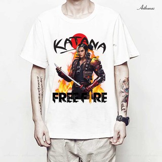 Áo thun in hình Free Fire Hayato cầm Katana Kiếm Nhật - Mẫu mới F2264 Cao Cấp