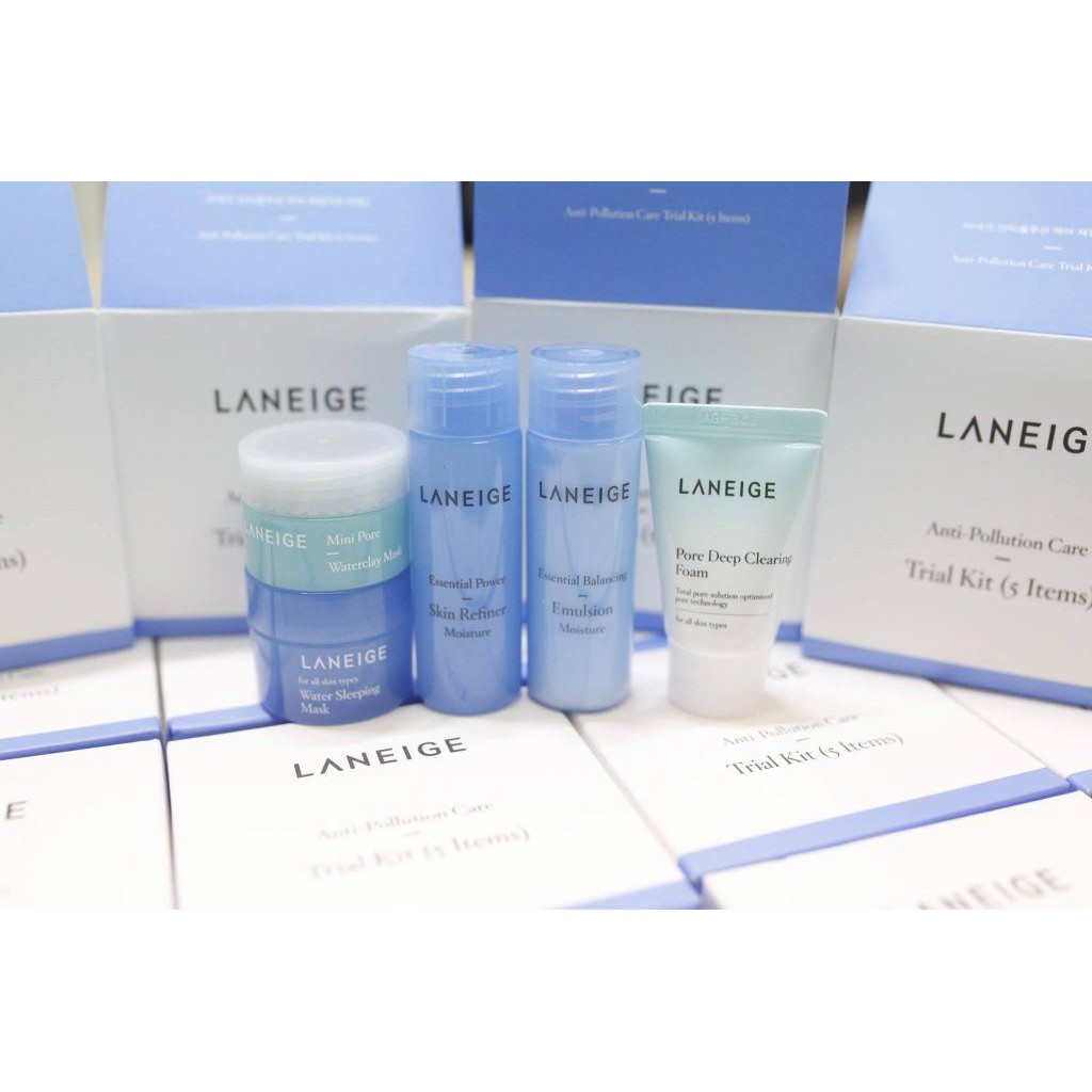 Bộ dưỡng da Laneige Anti Pollution Care Trial Kit 5 sản phẩm