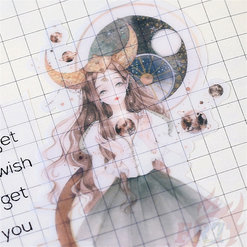 ❀ Constellation Girl Diary Stickers ❀ 15Pcs/set Album Scrapbooks Mixed DIY Decor Stickers