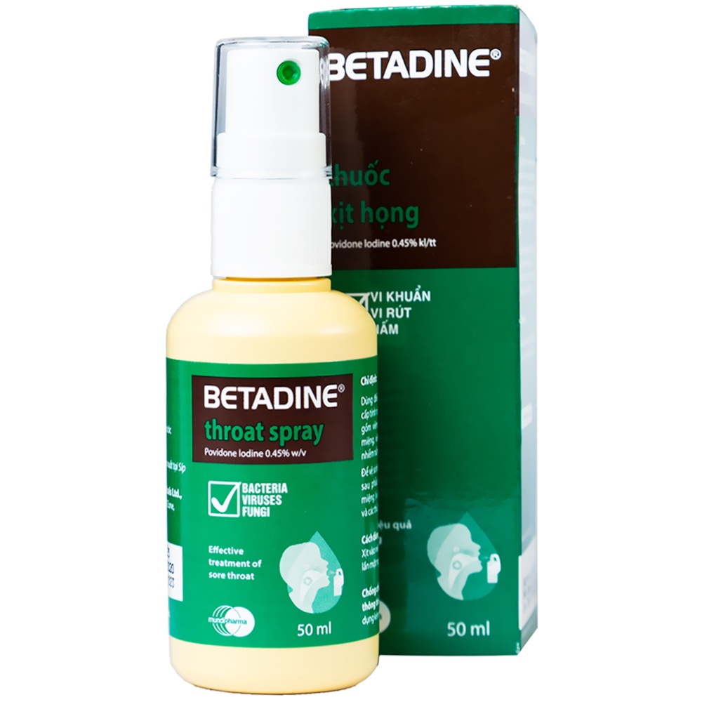 BETADINE Throat Spray 50ml - Dung dịch xịt họng