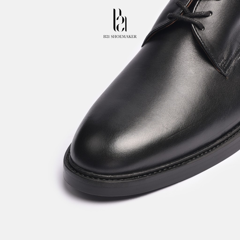 Giày Tây Derby Công Sở Da Bò SMOOTH Đế DENITE Lót Giày Tăng Chiều Cao Đệm Khí Phối Quần Tây Áo Sơ Mi - B21 Shoemaker