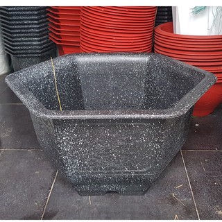 Chậu nhựa lục giác giả đá FAC680 ( phủ bì 74cm x cao 40cm) - Chậu nhựa trồng cây