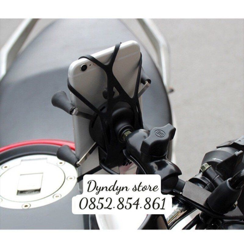 (VIDEO) Giá đỡ điện thoại 4 chân gắn gương xe máy xoay 360 độ | BigBuy360 - bigbuy360.vn