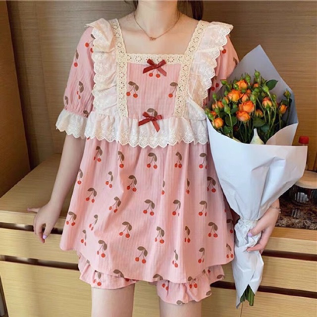 Bộ Ngủ Nữ Dễ Thương Họa Tiết Cherry Chất đẹp Giá sỉ | BigBuy360 - bigbuy360.vn