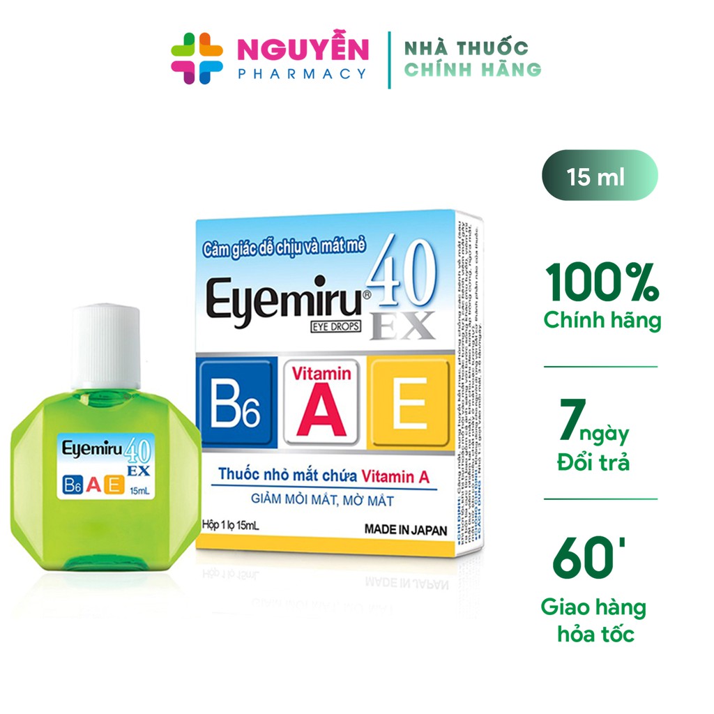 [Chính Hãng] Nhỏ mắt Eyemiru 40EX Nhật Bản 15ml