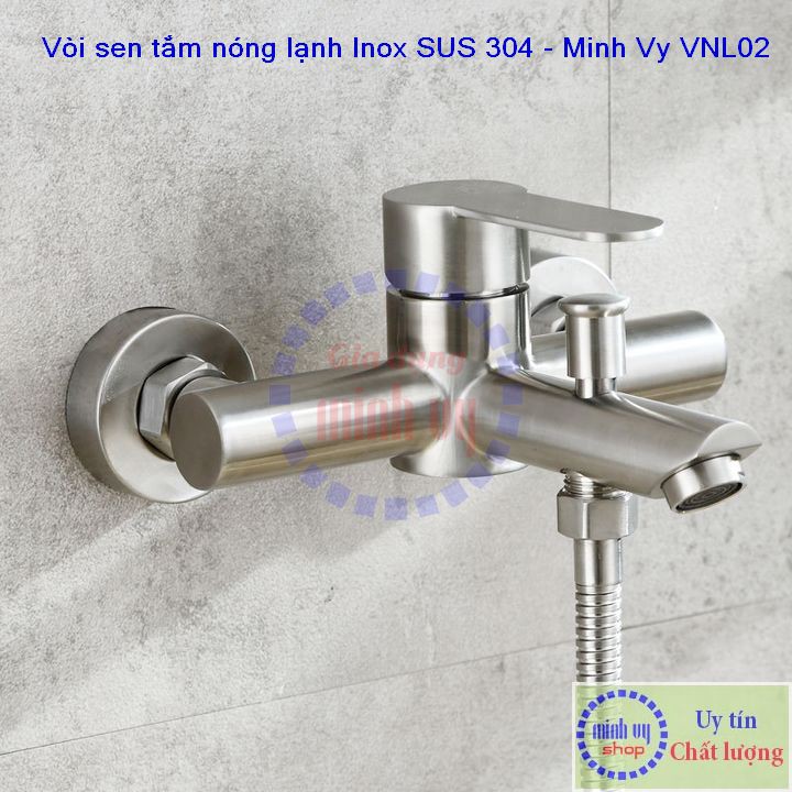 Củ sen tắm - Vòi sen tắm nóng lạnh Inox SUS 304 VNL02