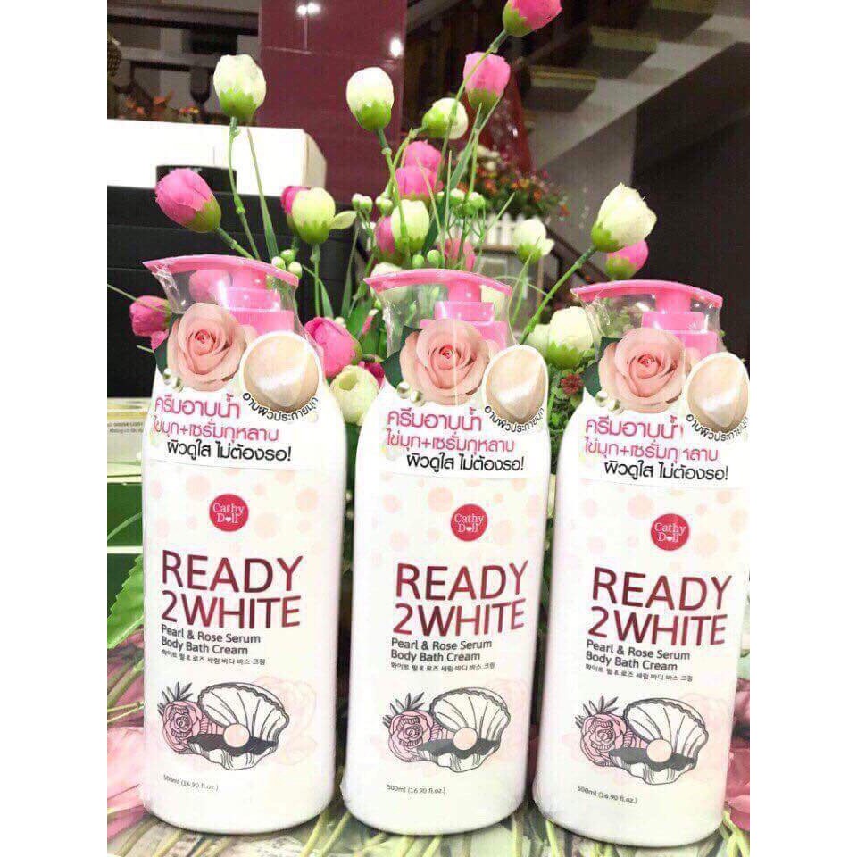 (GIÁ RẺ)Sữa tắm Cathy doll Ready 2 White Pearl & Rose Serum 500ml