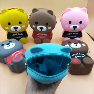 Combo 10 túi đeo chéo silicon gấu (sỉ 80k)