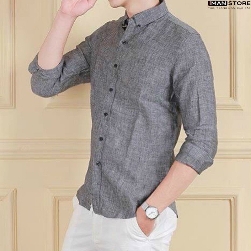 Áo Sơ Mi Nam Dài Tay VẢI ĐŨI [Cao Cấp], Sơ Mi Nam Hàn Quốc Công Sở Chất Vải Đũi Thoáng Mát, Bền ĐẸP | BigBuy360 - bigbuy360.vn