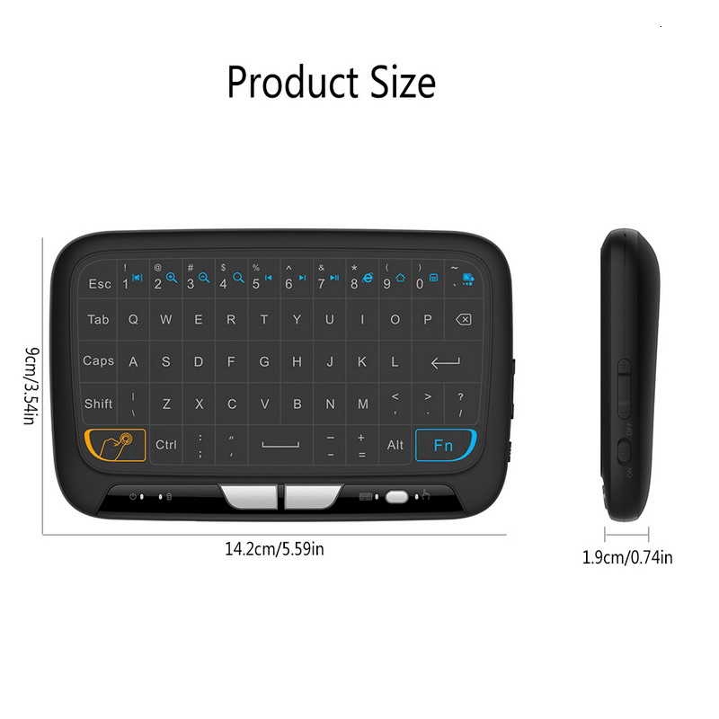 Bàn Phím Không Dây Mini H18 2.4g Tích Hợp Chuột Cảm Ứng Cho Windows Android Smart Tv Linux Windows