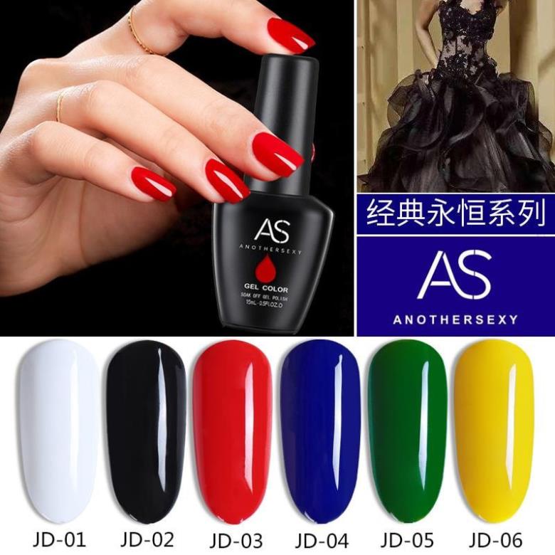 Sơn Gel AS vỏ đen Mã JD ( Cam Kết Chính Hãng - làm khô sơn gel bằng máy hơ uvled )