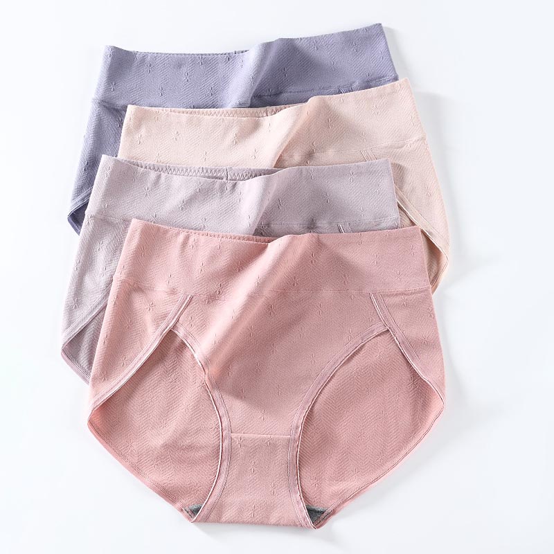 AOFEIQIKE AOFEIQIKE Quần Lót Cotton Lưng Cao Không Đường May Kháng Khuẩn Cho Nữ