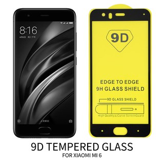Kính Cường Lực Full Keo 9D độ kết dính cao Cho Xiaomi Mi6 ( màu đen ) tặng keo chống hở mép