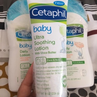 [Hàng nội địa Mỹ ] Kem Dưỡng Làm Mềm Da Cetaphil Baby Ultra Soothing Lotion With Shea Butter for Face & Body (226g)
