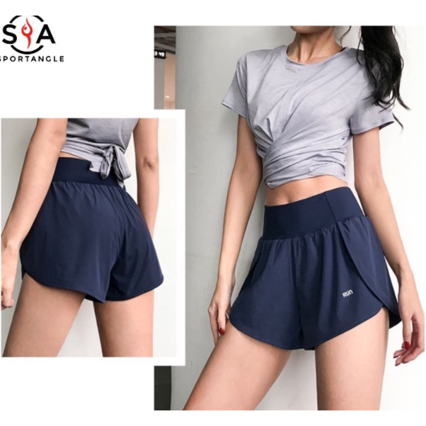 Quần short đùi thể thao cho nữ tập gym, tập yoga, chạy bộ co giãn thoáng khí nhanh khô JOLY LADY