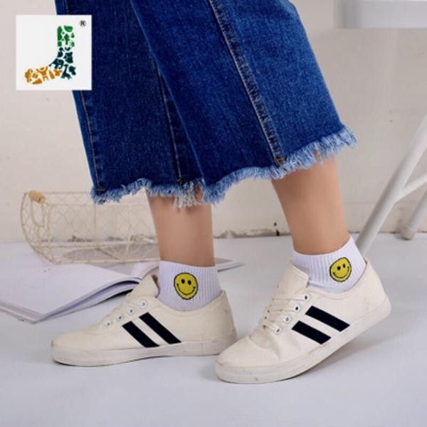 Set 5 đôi tất vớ Cotton họa tiết mặt cười xinh xắn cho bé trai gái 2022