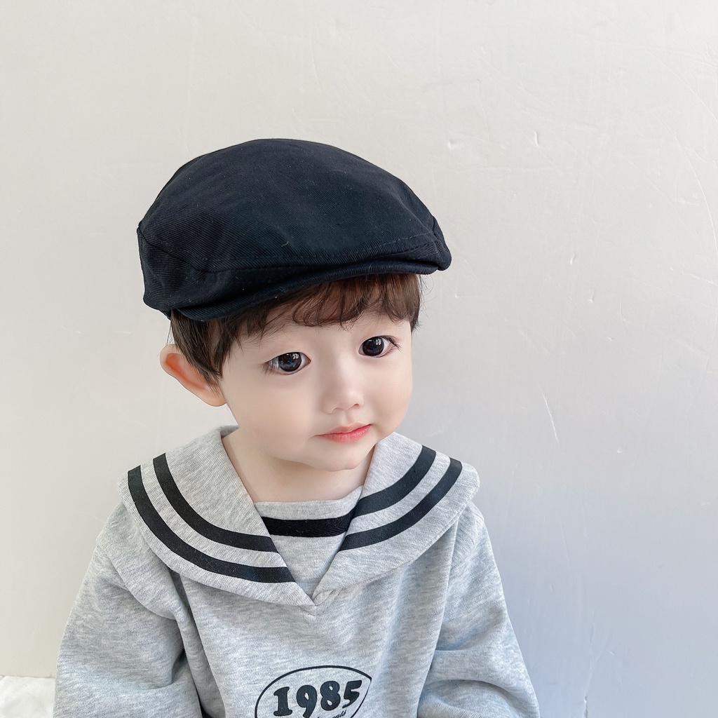 Nón Beret In Họa Tiết Dễ Thương Cho Bé