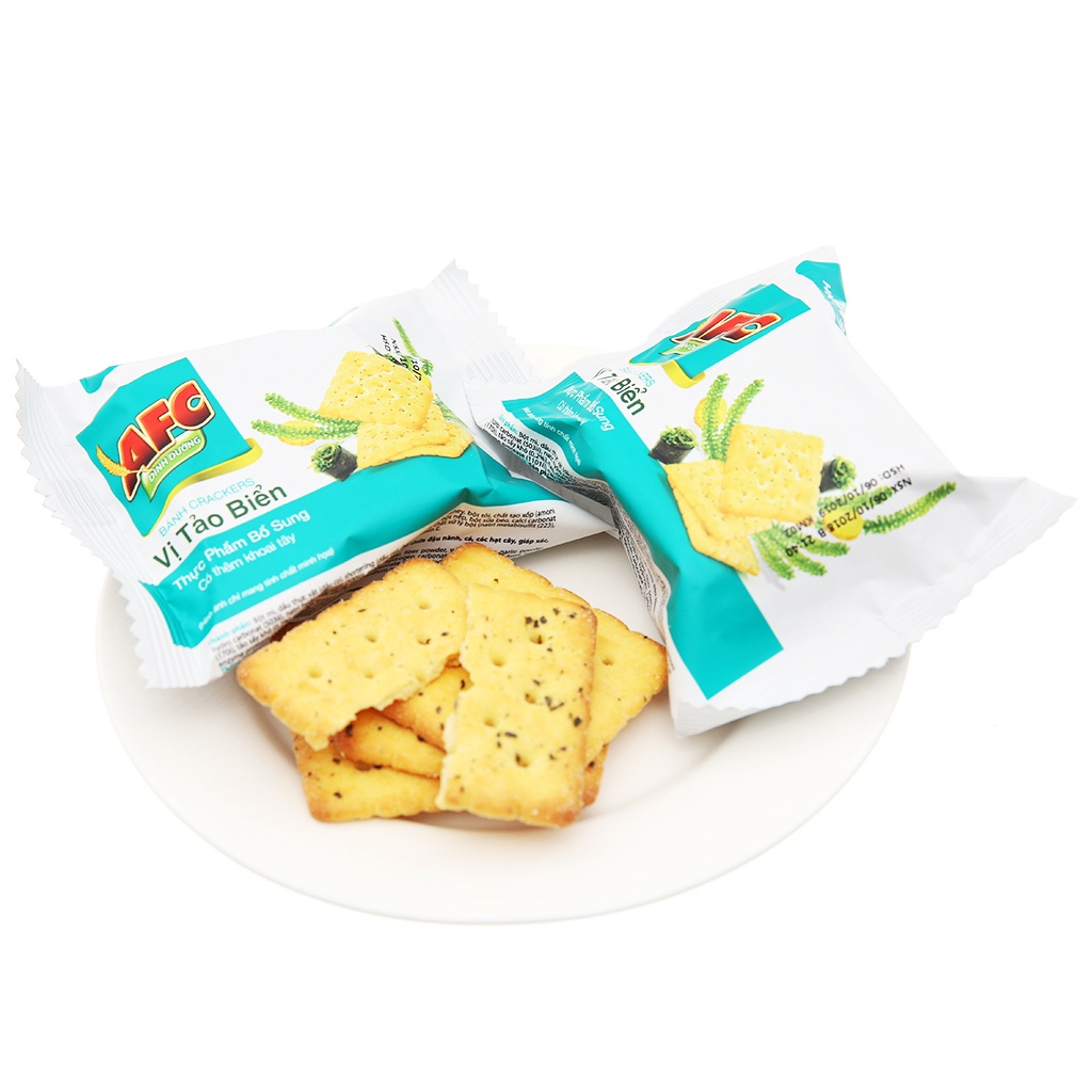 Bánh quy cracker AFC vị Rau / Lúa mì / Tảo biển hộp 200g