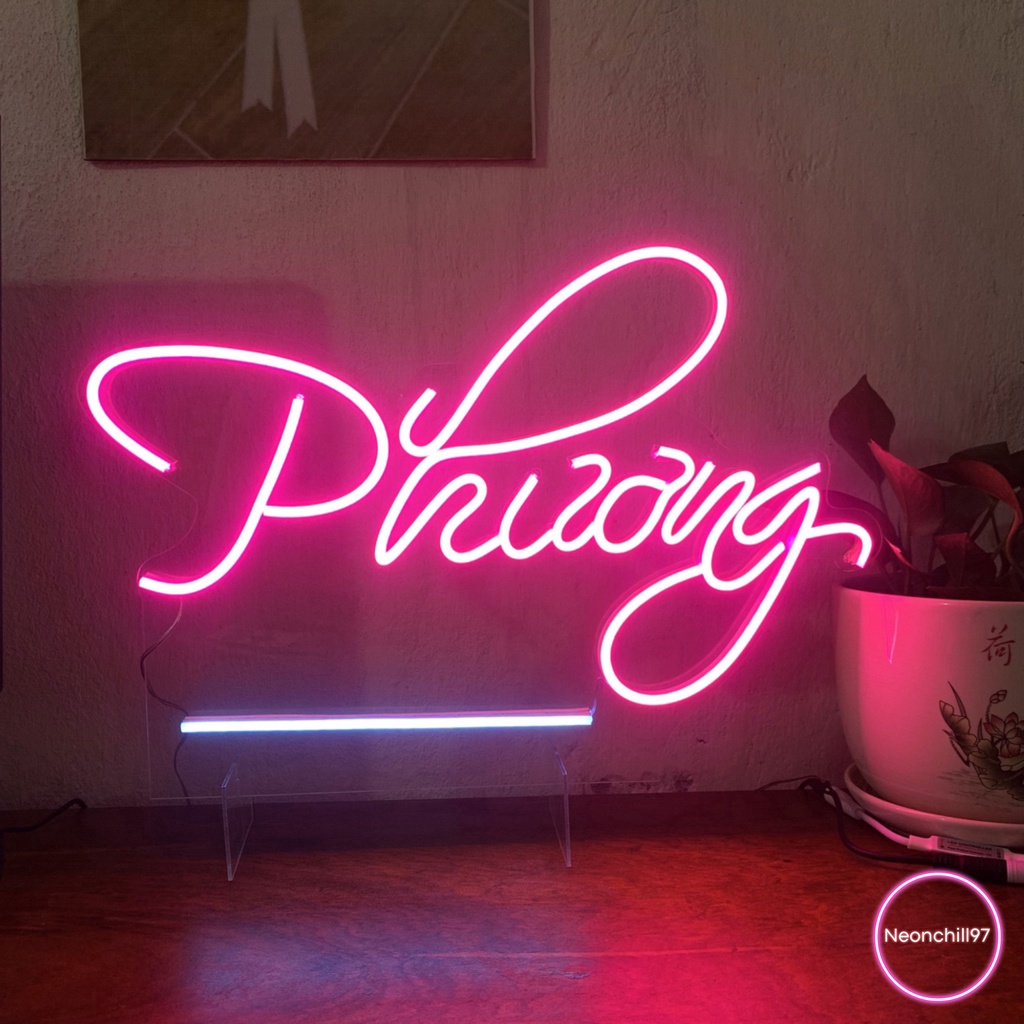 Đèn led neon theo yêu cầu để bàn NEONCHILL97 decor góc học tập và làm việc