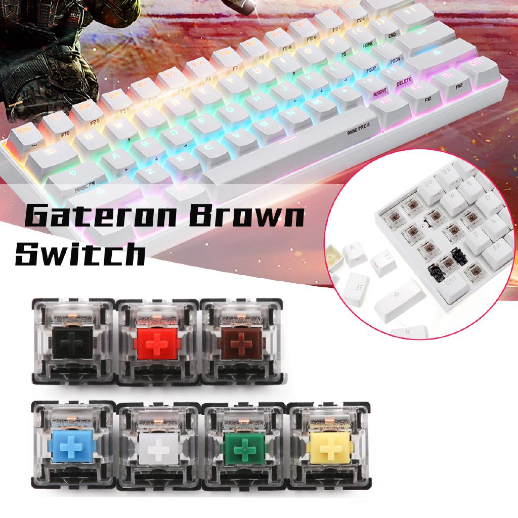 【10.10 Brand New】for Mechanical Game 3Pin Gateron Tactile Brown Switch Keyboard Switch