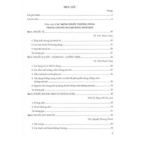 Sách - Giáo trình Dược lý học lâm sàng cho sinh viên hệ bác sỹ chuyên ngành Răng Hàm Mặt (DN)