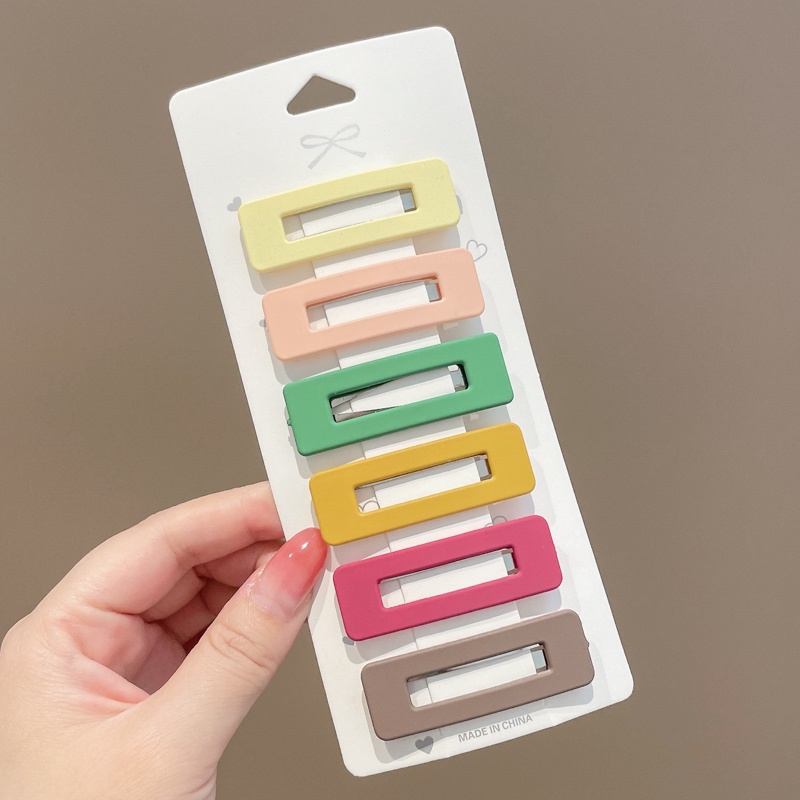 Kẹp tóc màu sắc xinh xắn thiết kế đơn giản thời trang cho nữ