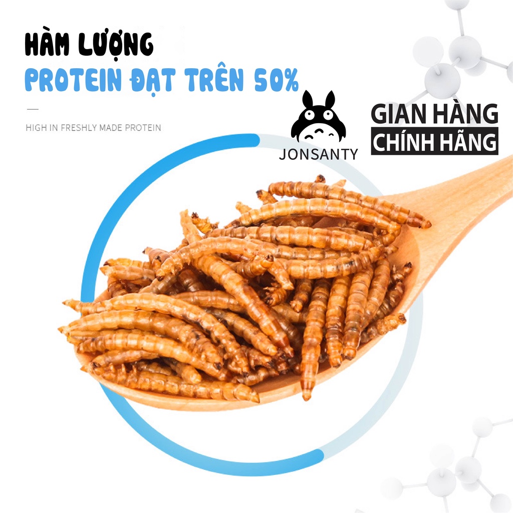 Sâu gạo sấy cho nhím, hamsrter, rùa cạn, sâu gạo cho chim, sáo mỏ ngà, sáo đá, họa mi hộp lớn 500ML hãng JONSANTY CST014