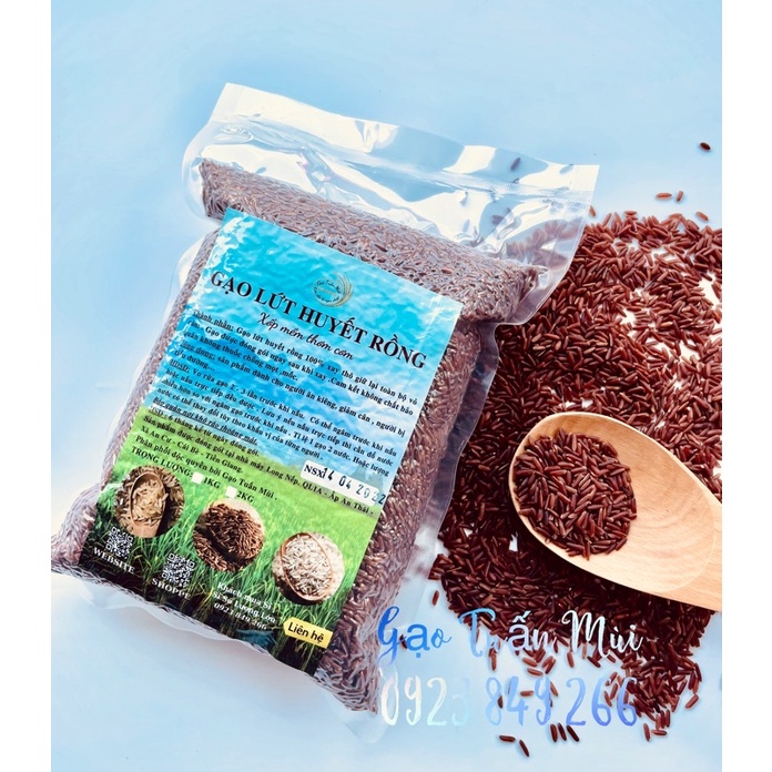 Gạo Lức Huyết Rồng (Túi 2ký Hút Chân Không )