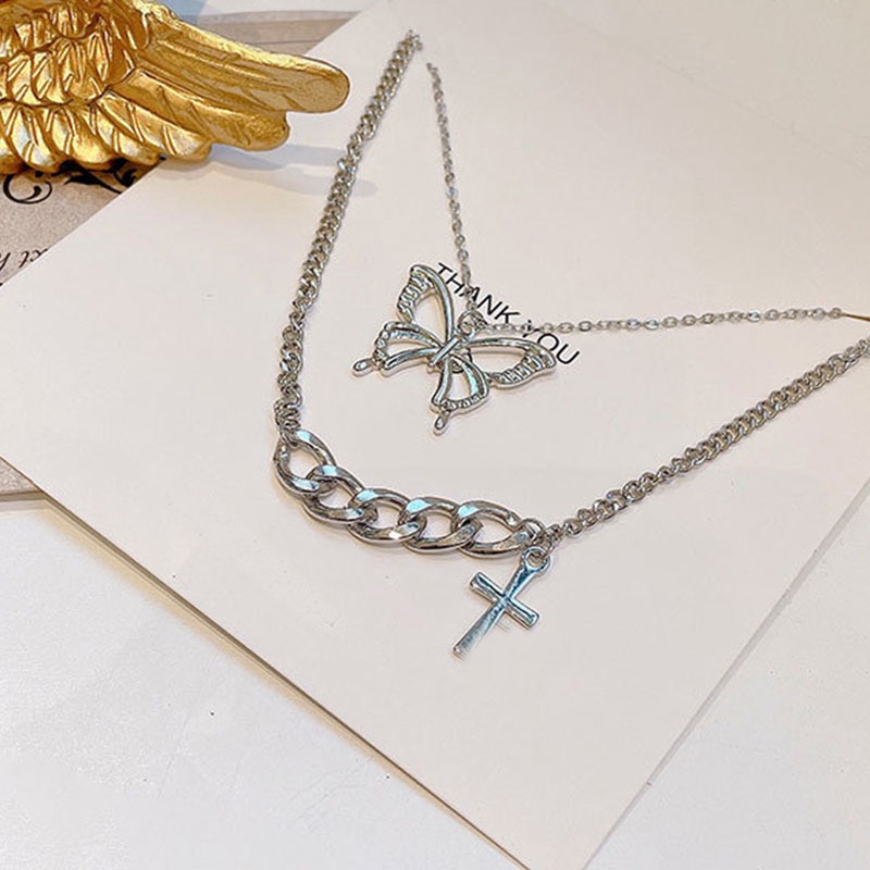 Vòng cổ Bằng Thép Không Gỉ Mặt Hình Chữ Thập Thời Trang Unisex