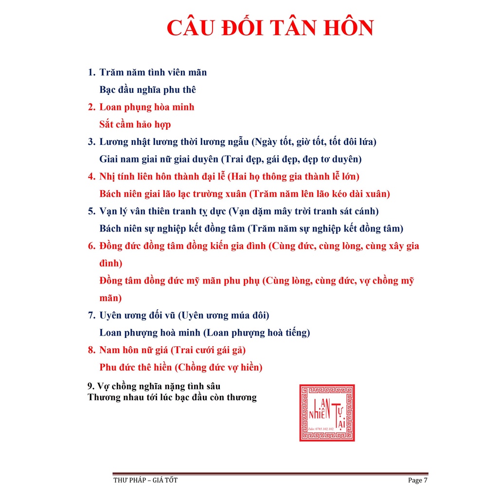 Câu đối đám cưới