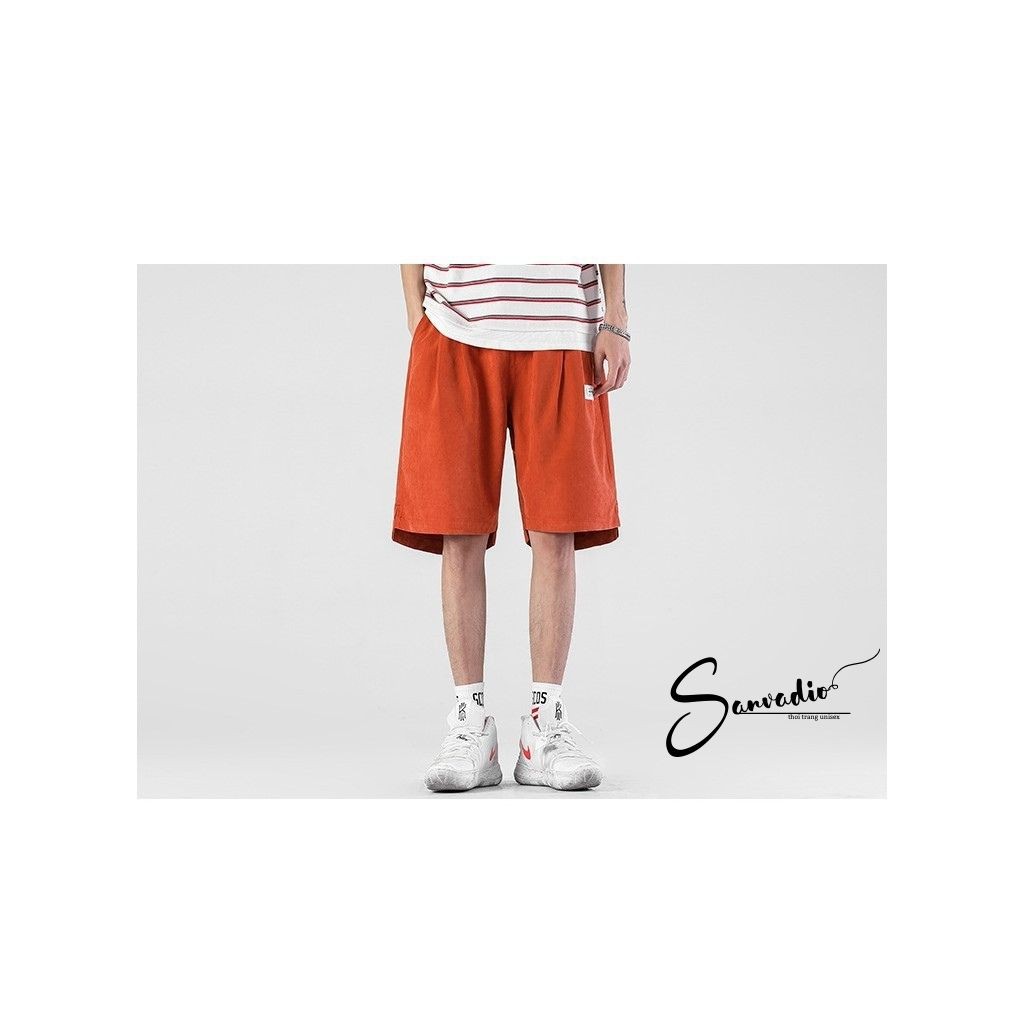 Quần short đũi nam thể thao, quần ngố nam form rộng chất cotton mềm mát Savandio SA09
