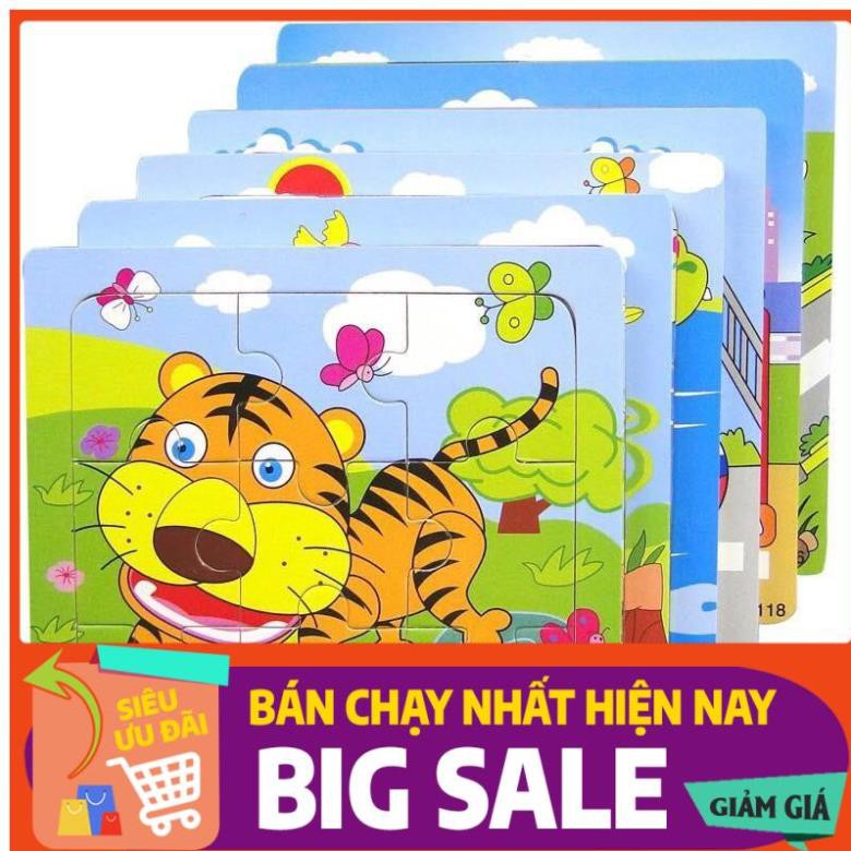 Bộ 2 Tranh Ghép 9 Miếng Bằng Gỗ Benrikids (Chủ Đề Ngẫu Nhiên)