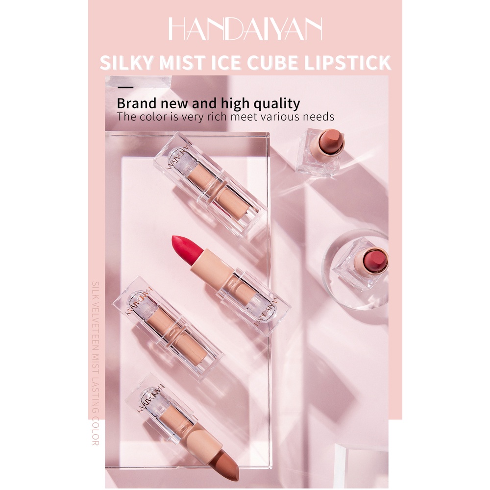 Hàng Có Sẵn Handaiyan Son Môi Lì Chống Nước Không Phai Màu Lâu Trôi Tự Nhiên Son Lì Bề Mặt Sương Mù Nhung Thanh Toán Khi Nhận Hàng
