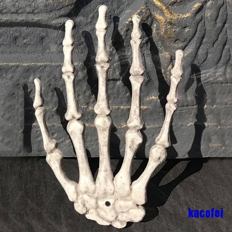 Bộ cặp mô hình xương bàn tay nhựa trang trí Halloween độc đáo