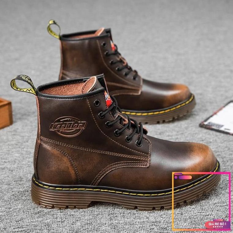 Giày Boot Nam Cổ Ngắn Chất Liệu Da Thật Size 38-46 " .  -V1