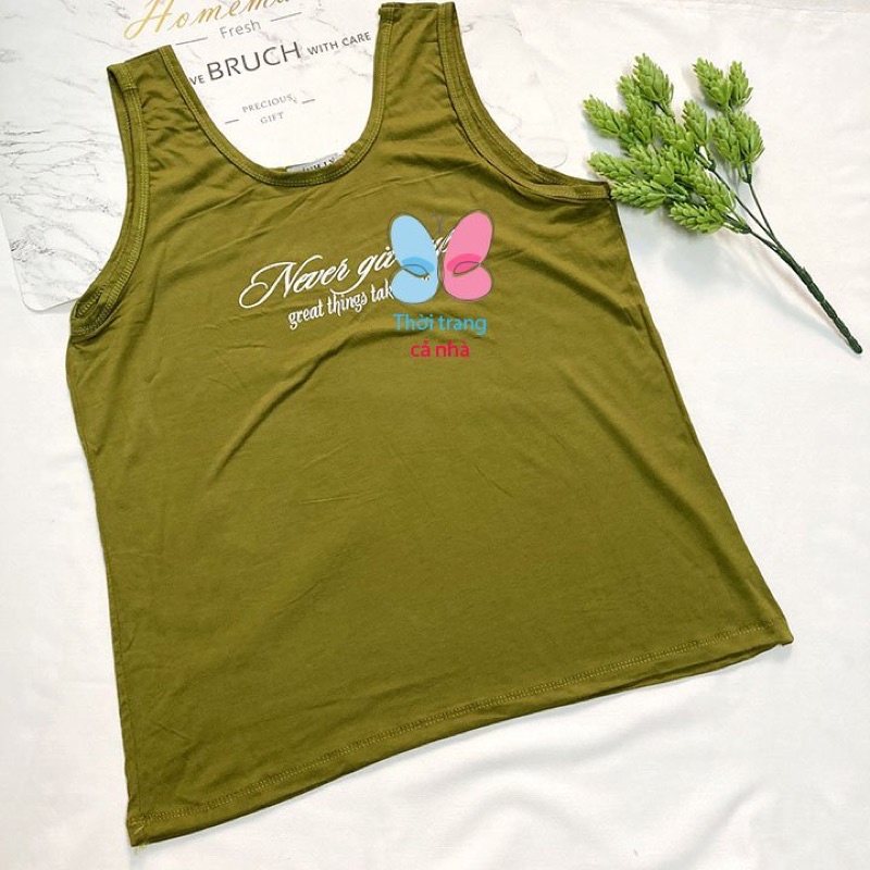 Áo Thun 3 lỗ bản to Cho Nữ Freesize từ 50-58kg thun lạnh 4 chiều mềm dày vừa mặc - AO28