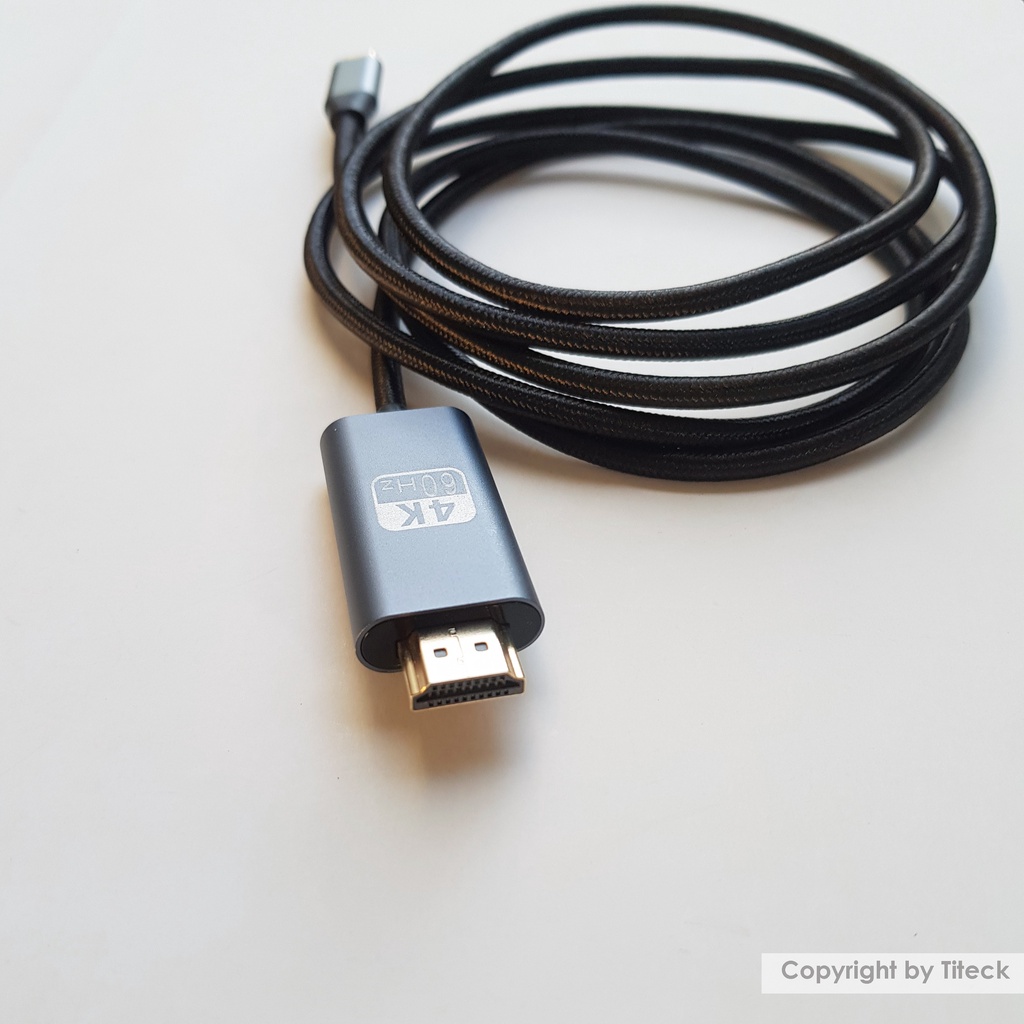 Cáp chuyển đổi USB Type c sang HDMI 4k 60Hz loại tốt dây dù dùng cho Samsung DEX, Hp Envy, Dell Xps, laptop táo