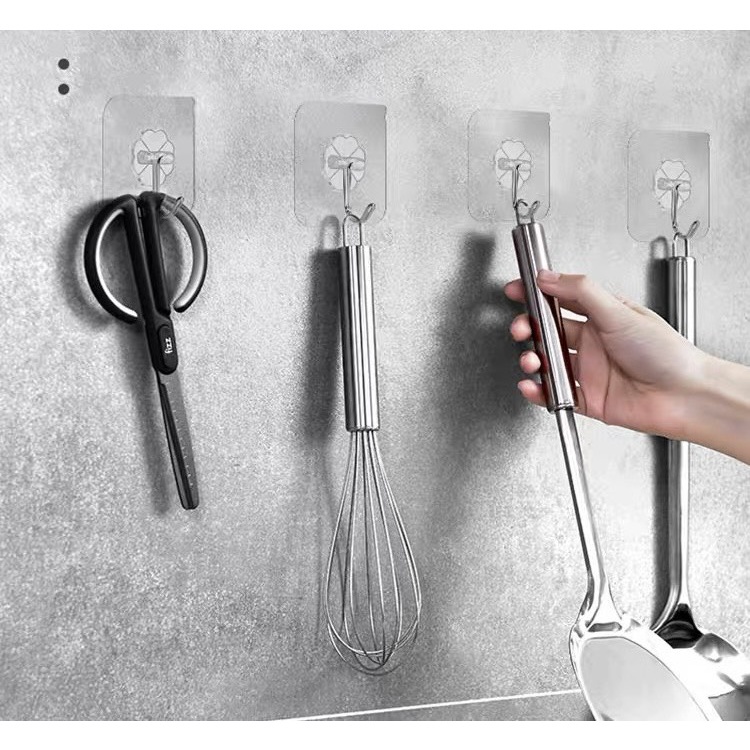 Móc dán tường chịu lực trong suốt, siêu dính.