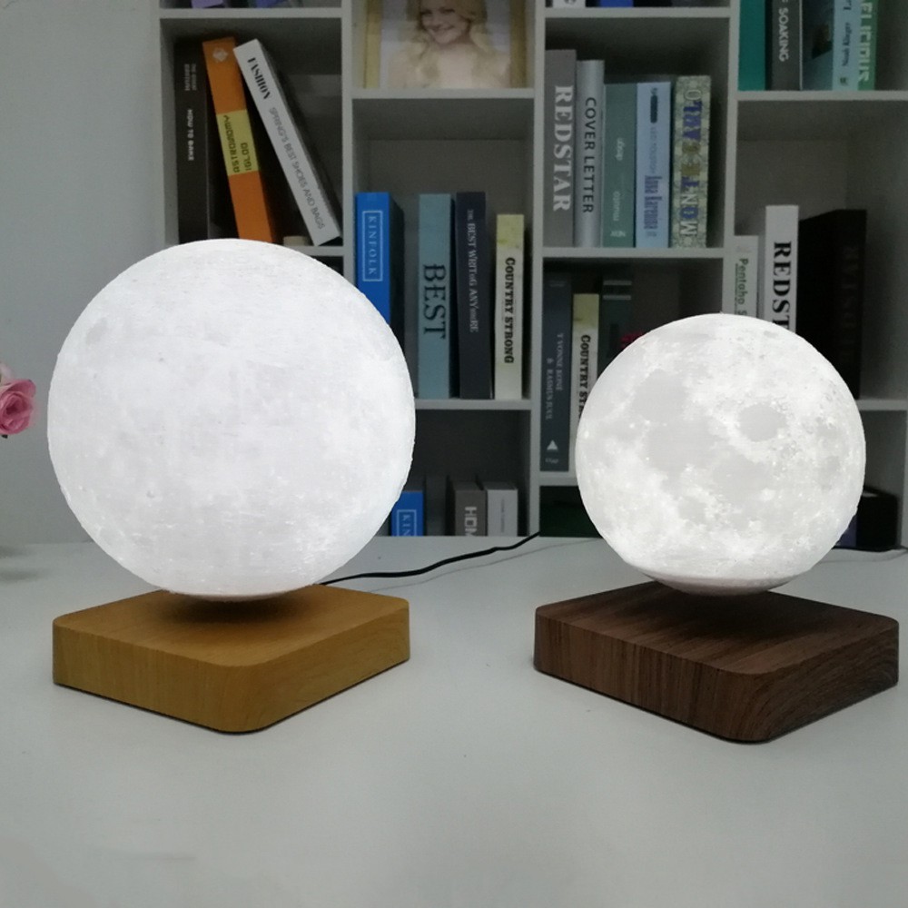 Đèn ngủ mặt trăng lơ lửng LED cảm ứng in 3D cao cấp - Quả Cầu Mặt Trăng Bay Magnetic Levitation 3D Printing Moon Light