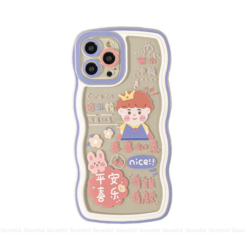 Ốp Điện Thoại Mềm Họa Tiết Cậu Bé May Mắn Cho iPhone 13 12 11 Pro Max Xs Max Xr X 7 8 6 6s Plus
