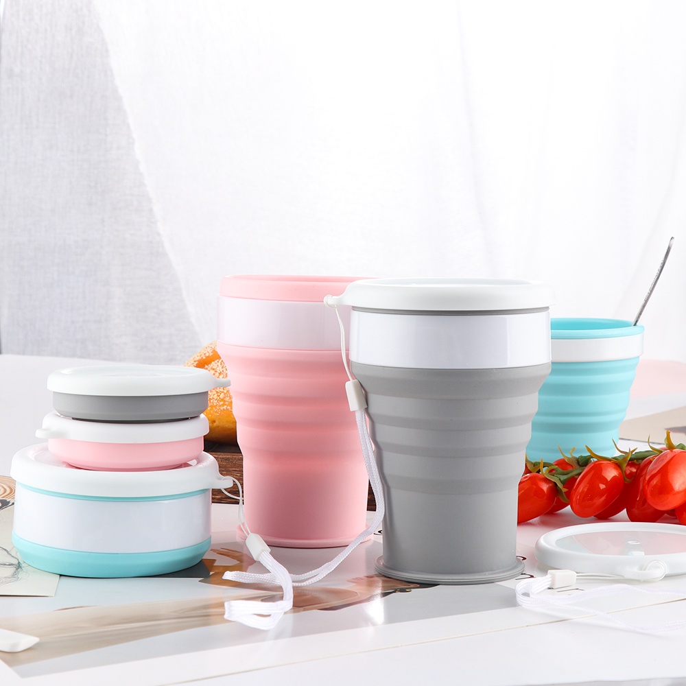 Cốc Đựng Nước Bằng Silicon Có Thể Xếp Gọn 100/200/350ml Tiện Dụng