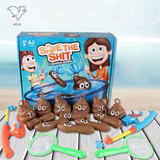 HYP Funny Kids Bath Fishing Game Toy Set Floaters Poo Float Bathing Prank Toys @VN