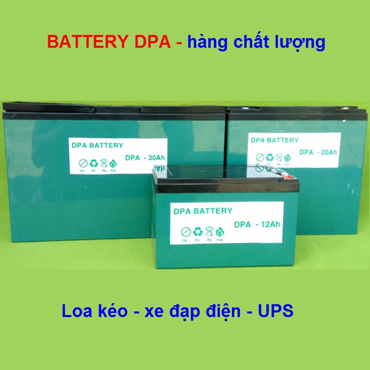 Bình ắc quy khô 12V 20AH cho loa kéo, xe đạp điện, bộ lưu điện UPS - Bình ắc qui khô