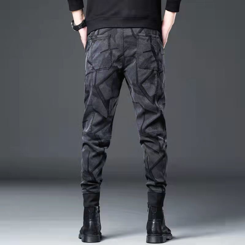 Quần Jean Thể Thao Ống Rộng Họa Tiết Rằn Ri Cá Tính Theo Phong Cách Hàn Quốc Dành Cho Nam | BigBuy360 - bigbuy360.vn