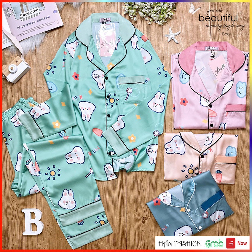 Đồ Ngủ Nữ – Bộ Ngủ Pijama Nữ Latin Cao Cấp Mèo 2 Túi - Tay Dài Quần Dài | Hân Fashion | Ship Nhanh 2h | BigBuy360 - bigbuy360.vn