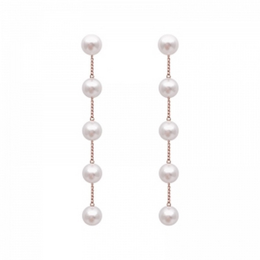 Khuyên Tai Tua Rua Dáng Dài Đính Hạt Ngọc Trai Thời Trang Cho Nữ