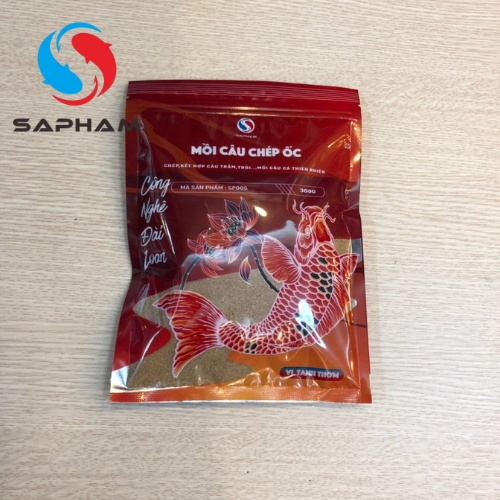 Mồi câu chép ốc Sapham , mồi dạng cám câu cá chép siêu nhậy 300g - Đồ câu Sapham