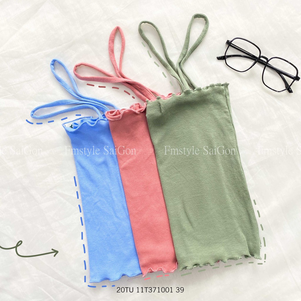 Áo thun 2 dây trơn VM STYLE tua rua basic thời trang ulzzang 22ATU04T371301 | BigBuy360 - bigbuy360.vn