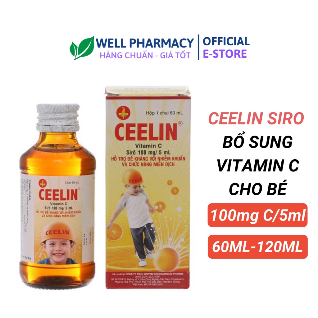 SIRO CEELIN BỔ SUNG VITAMIN C TĂNG ĐỀ KHÁNG CHO BÉ