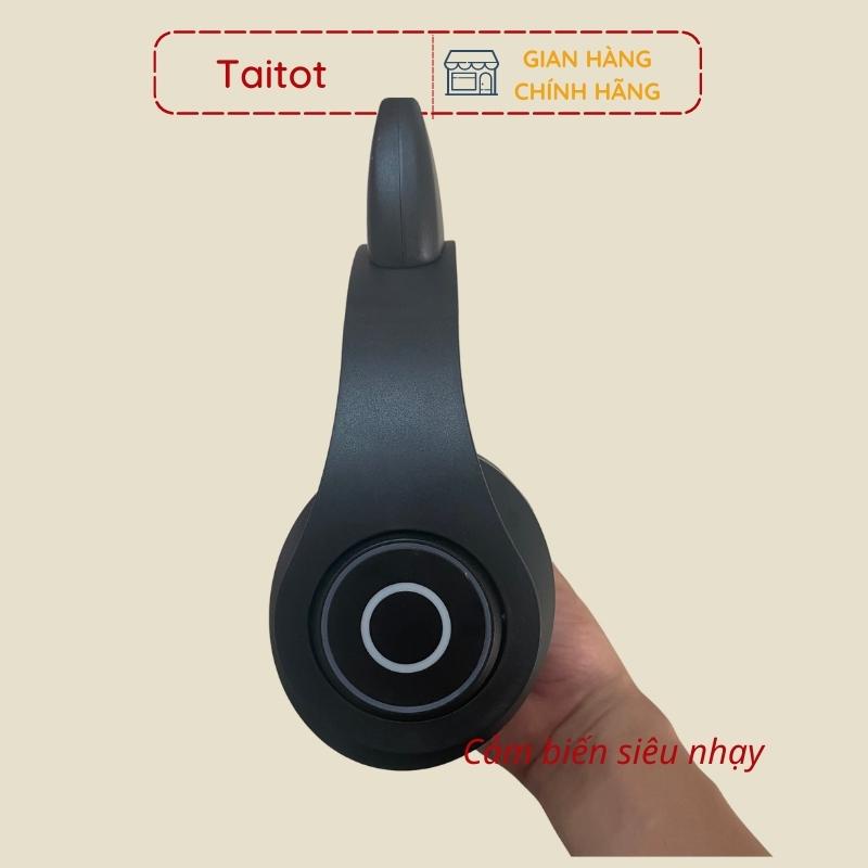 Tai nghe không dây bluetooth chụp tai hình mèo dễ thương có mic âm thanh hay pin bền - Taitot
